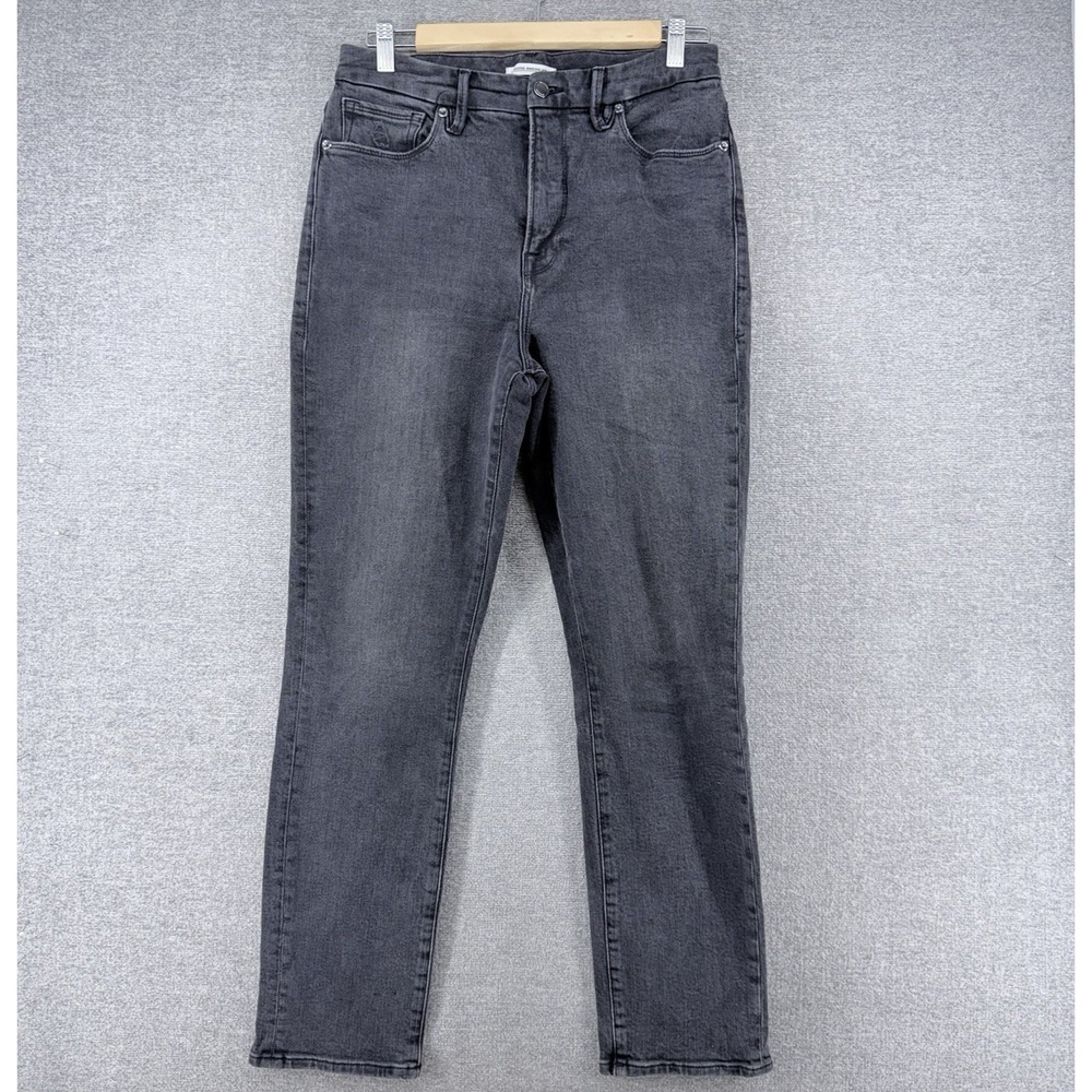 Good American Good Classic High Rise Jeans Women Size 8/29 Black Denim